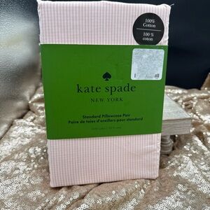 Kate Spade Pink and White Pillowcase Set